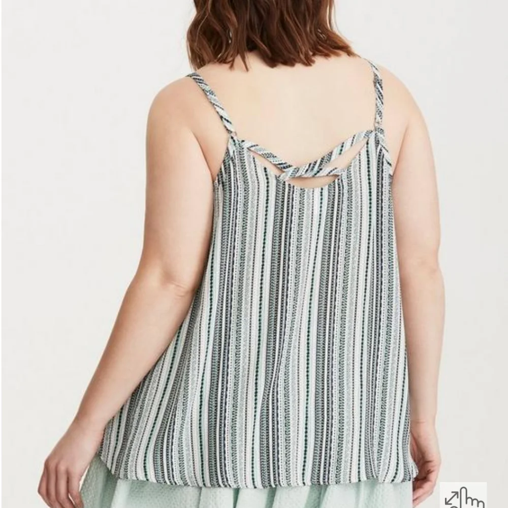Torrid Stripe Georgette Swing Cami